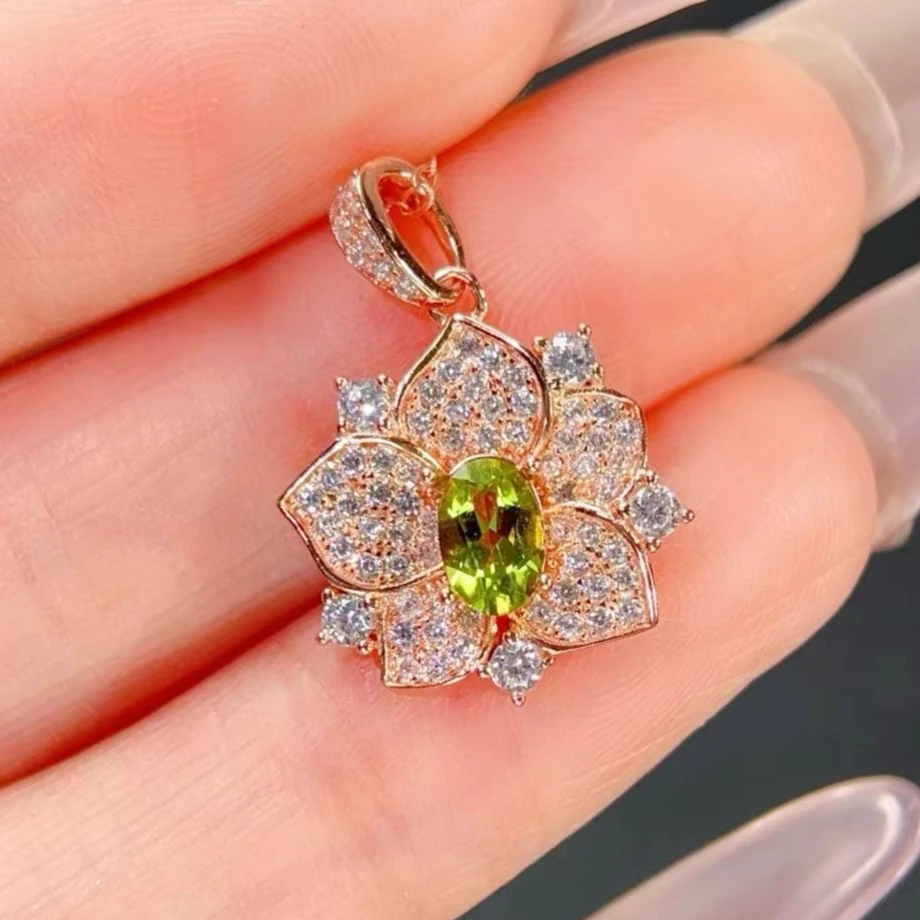 Certified Natural Peridot Pendant with Necklace 4x6mm 0.5ct Genuine 925 Silver Necklace Pendant for Women
Certified Natural Peridot Pendant with Necklace 4x6mm 0.5ct Genuine 925 Silver Necklace Pendant for Women