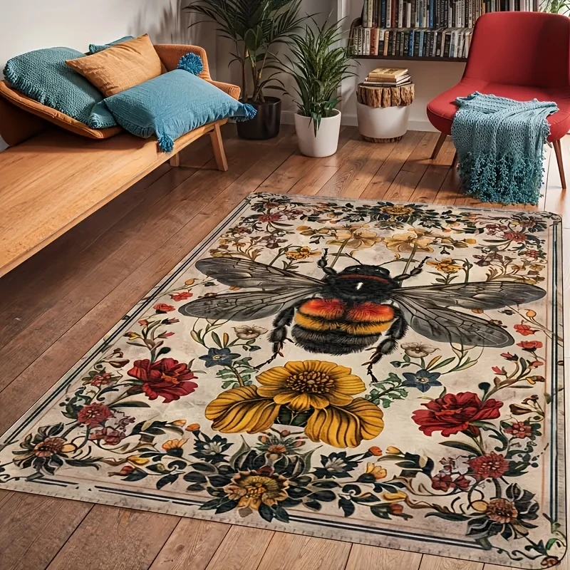 VIKAMA Boho Floral Bumblebee Door Mat Non Slip Vintage Print Entry Rug Washable Bee Themed Floor Mat Living Room Bedroom Home
VIKAMA Boho Floral Bumblebee Door Mat Non Slip Vintage Print Entry Rug Washable Bee Themed Floor Mat Living Room Bedroom Home