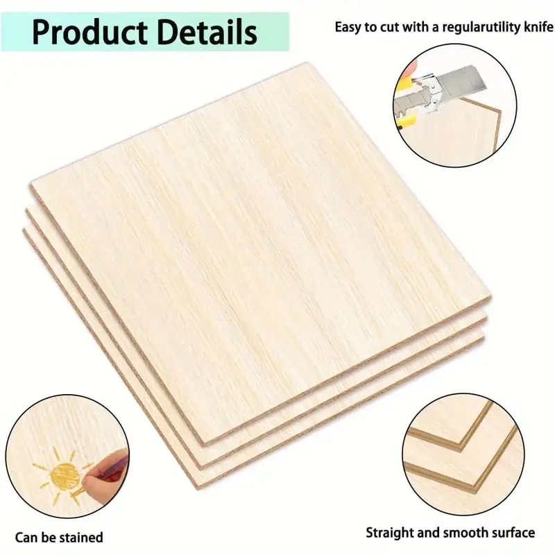 Basswood Plywood Sheets for Laser Cutting And Engraving Unfinished Wood DIY Model Crafts
Basswood Plywood Sheets for Laser Cutting And Engraving Unfinished Wood DIY Model Crafts