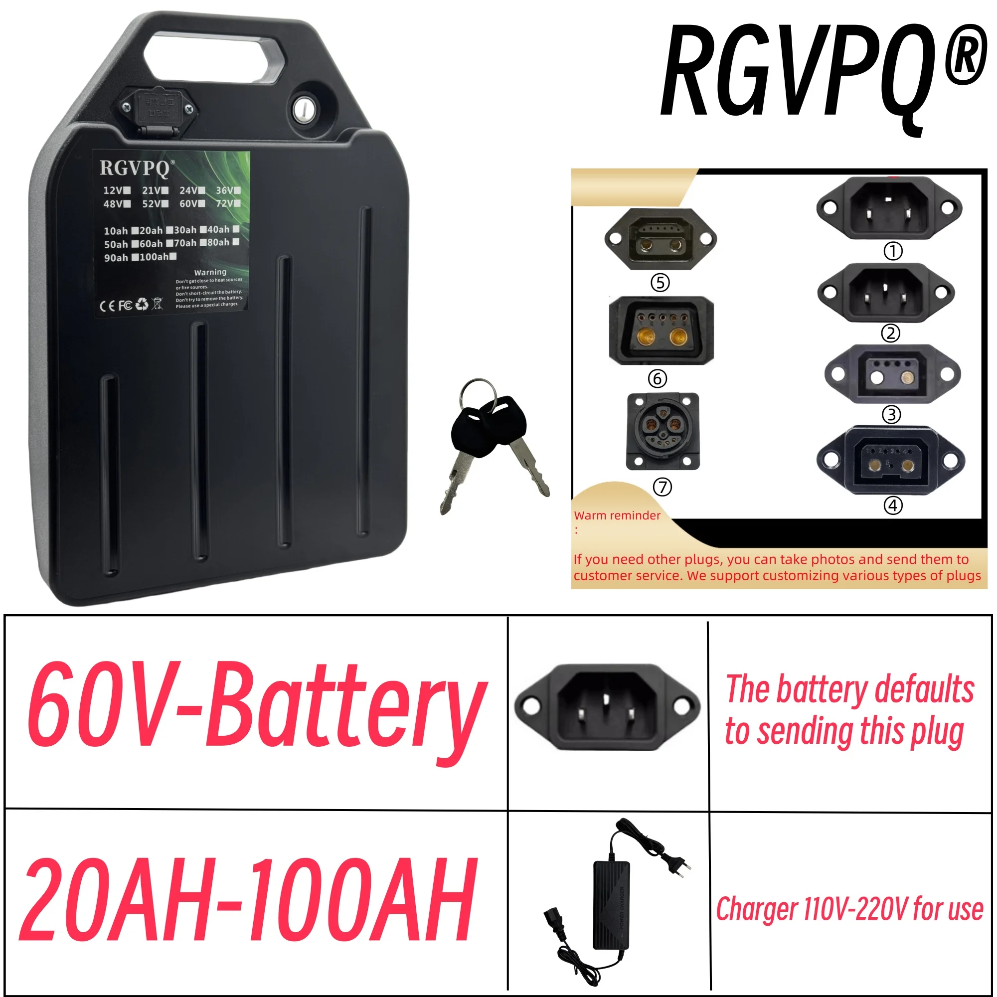 Air transportation, electric vehicle 18650 lithium-ion battery, 60V100AH, suitable for motors below 3000W
Air transportation, electric vehicle 18650 lithium-ion battery, 60V100AH, suitable for motors below 3000W