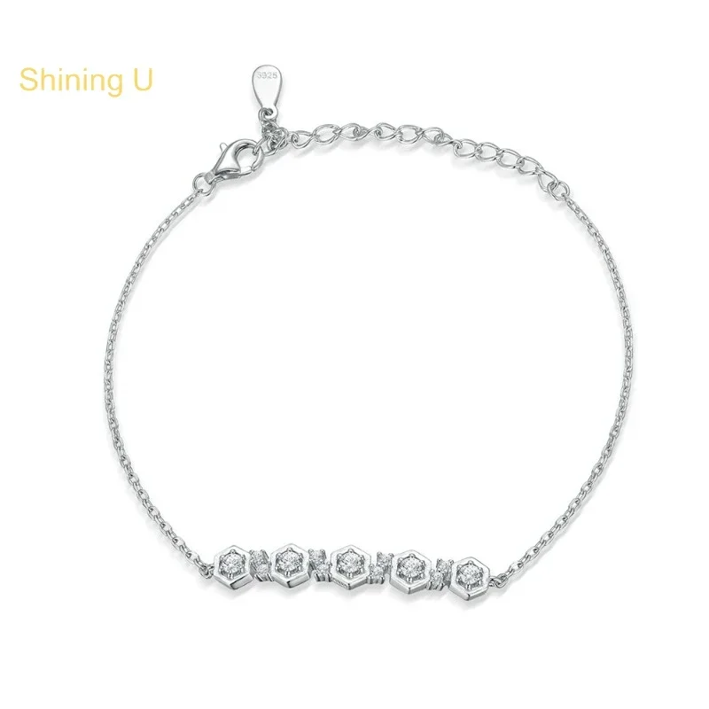 Набор ювелирных украшений Shining U из стерлингового серебра 925 пробы с узором «Пчелиные соты»: браслет и ожерелье, изысканные украшения Srping Cleanfit
Набор ювелирных украшений Shining U из стерлингового серебра 925 пробы с узором «Пчелиные соты»: браслет и ожерелье, изысканные украшения Srping Cleanfit