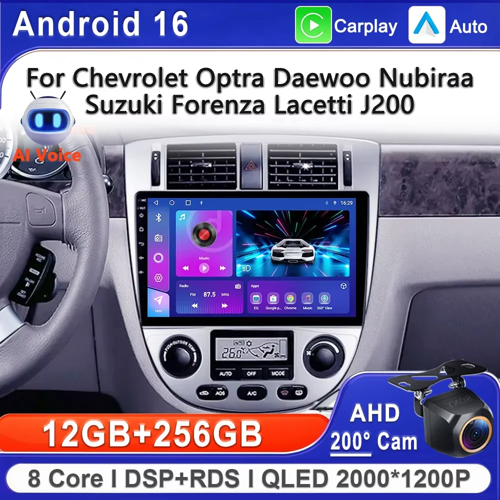 Carplay Auto Android 16 For For Chevrolet Optra Daewoo Nubiraa Suzuki Forenza Lacetti J200 Car Radio Multimedia Player Stereo 4G
Carplay Auto Android 16 For For Chevrolet Optra Daewoo Nubiraa Suzuki Forenza Lacetti J200 Car Radio Multimedia Player Stereo 4G