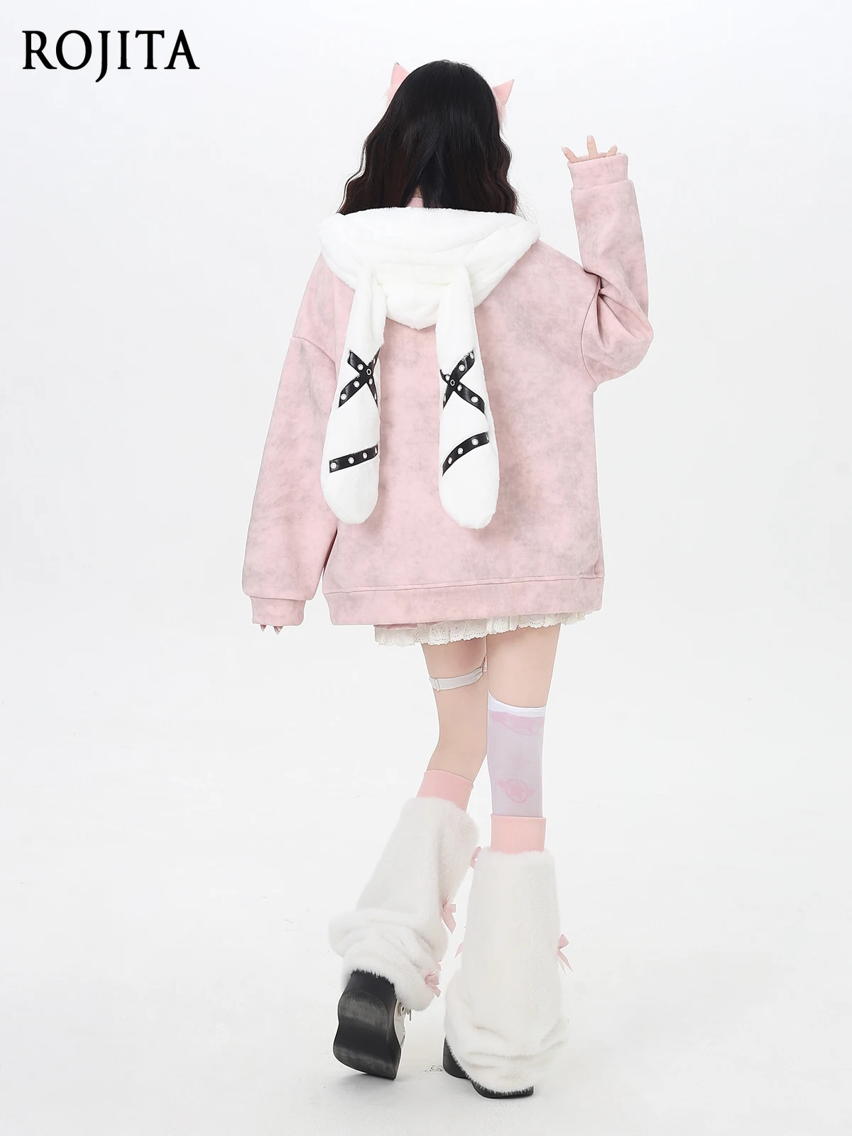 Kawaii Clothes Sweatshirts Autumn and Winter Plush Bunny Ear Cute Girly Hooded Loose Fleece Warm Coat for Women
Kawaii Clothes Sweatshirts Autumn and Winter Plush Bunny Ear Cute Girly Hooded Loose Fleece Warm Coat for Women