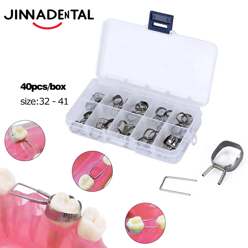 40pcs/box Dental Dentistry Teeth Gap Retainer Molar Band Loop Kit Dental Space Maintainer Preformed Orthodontics Braces Tools
40pcs/box Dental Dentistry Teeth Gap Retainer Molar Band Loop Kit Dental Space Maintainer Preformed Orthodontics Braces Tools