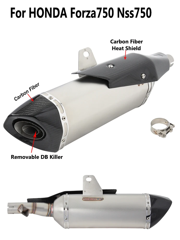 Slip On For HONDA Forza750 Nss750 2020 - 2024 Motorcycle Exhaust Escape Modified Carbon Muffler DB Killer Removable Link Pipe
Slip On For HONDA Forza750 Nss750 2020 - 2024 Motorcycle Exhaust Escape Modified Carbon Muffler DB Killer Removable Link Pipe
