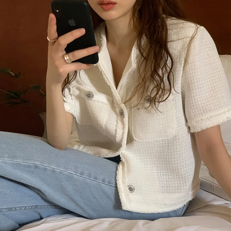 Chic Retro round Ne Ele Single Button Loose Versatile ort Sve Tweed ort Coat Women's Faion Spring Outerwear
Chic Retro round Ne Ele Single Button Loose Versatile ort Sve Tweed ort Coat Women's Faion Spring Outerwear