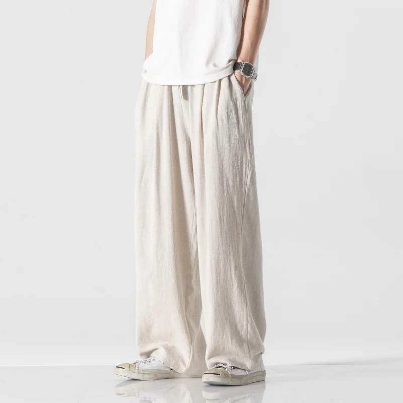 Chinese Style Linen Men's Pants Loose Straight Leg Casual Trousers Summer Cotton Linen Wide Leg Breathable Pants For men PT-571
Chinese Style Linen Men's Pants Loose Straight Leg Casual Trousers Summer Cotton Linen Wide Leg Breathable Pants For men PT-571