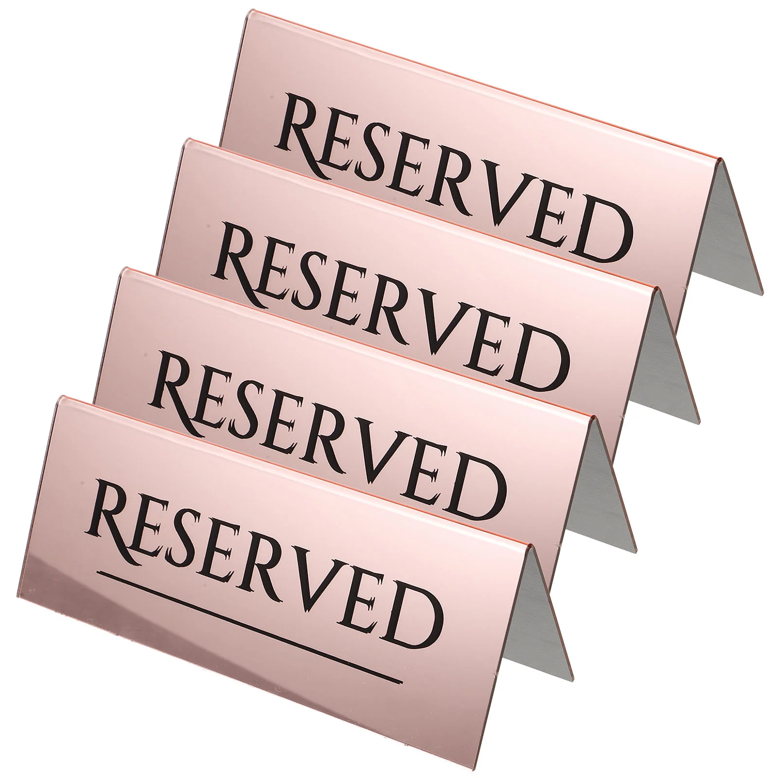 4 Pcs Reserved Seat Card Sign Dining Room Table Chair Seating Signs Acrylic Golden Reservation for Guest
4 Pcs Reserved Seat Card Sign Dining Room Table Chair Seating Signs Acrylic Golden Reservation for Guest