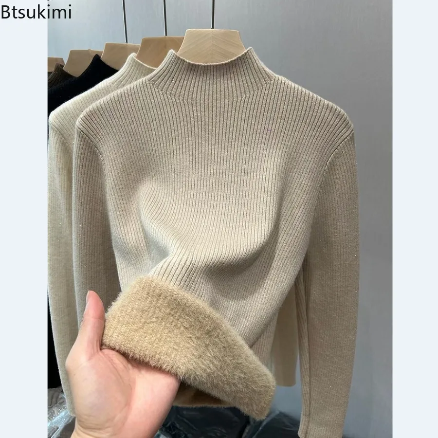 2025 Turtleneck Winter Sweater Women Elegant Thicken Velvet Lined Warm Sueter Knitted Pullover Slim Tops Jersey Knitwear Jumper
2025 Turtleneck Winter Sweater Women Elegant Thicken Velvet Lined Warm Sueter Knitted Pullover Slim Tops Jersey Knitwear Jumper