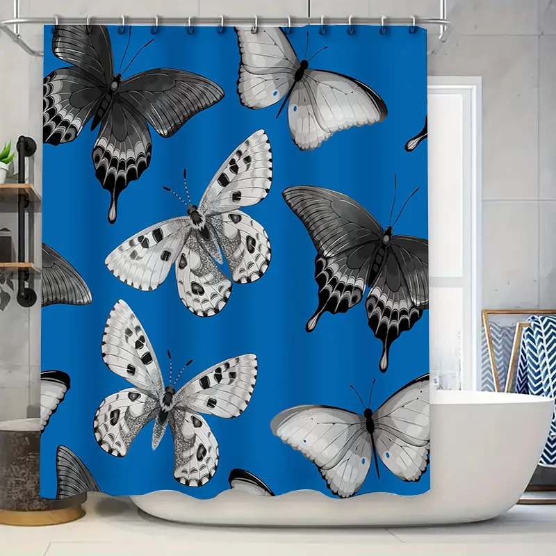Vibrant Butterfly Blue Shower Curtain Modern Home Decor, Waterproof Fabric, Bathroom Hanging 72 x 84 Inches
Vibrant Butterfly Blue Shower Curtain Modern Home Decor, Waterproof Fabric, Bathroom Hanging 72 x 84 Inches