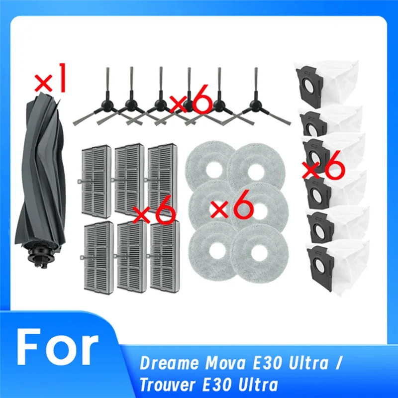 25 шт. для Dreame Mova E30 Ultra/Trouver E30 Ultra подметальный робот, основная боковая щетка, набор фильтров для швабры-AT36
25 шт. для Dreame Mova E30 Ultra/Trouver E30 Ultra подметальный робот, основная боковая щетка, набор фильтров для швабры-AT36