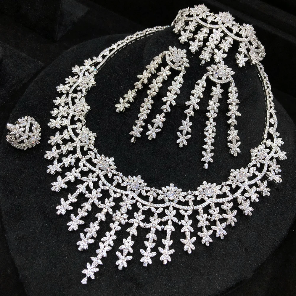 GODKI DUBAI 4pcs Bridal Zirconia Necklace earring Sets For Women Wedding Party Jewelry Sets CZ Crystal Wedding Jewelry Sets 2022
GODKI DUBAI 4pcs Bridal Zirconia Necklace earring Sets For Women Wedding Party Jewelry Sets CZ Crystal Wedding Jewelry Sets 2022