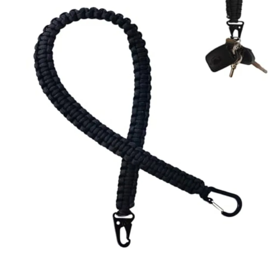 24in Heavy Duty Paracord Keychain Tactical Rope, Braided Strong Lanyard for Outdoor Activities, Camera, Keys 1
24in Heavy Duty Paracord Keychain Tactical Rope, Braided Strong Lanyard for Outdoor Activities, Camera, Keys 1
