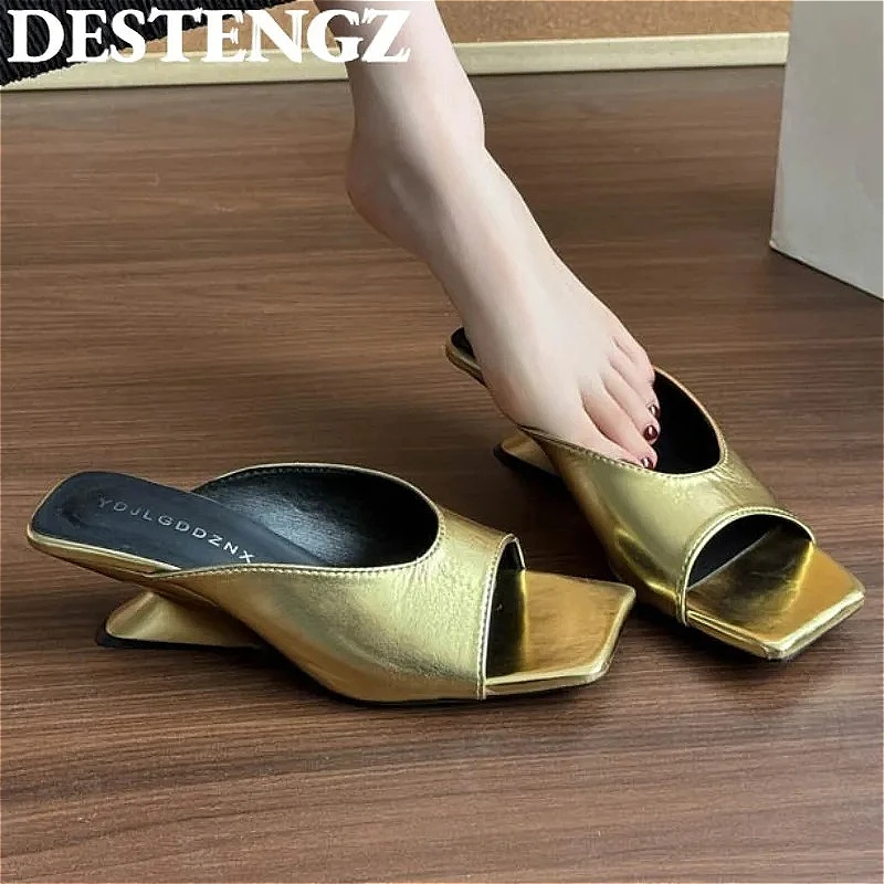 Wedges Slippers High Heeled Sandals Women Square Toe Shoes Summer Designer 2025 Dress Pumps Open Toe Elegant Shoes Leather Mujer
Wedges Slippers High Heeled Sandals Women Square Toe Shoes Summer Designer 2025 Dress Pumps Open Toe Elegant Shoes Leather Mujer