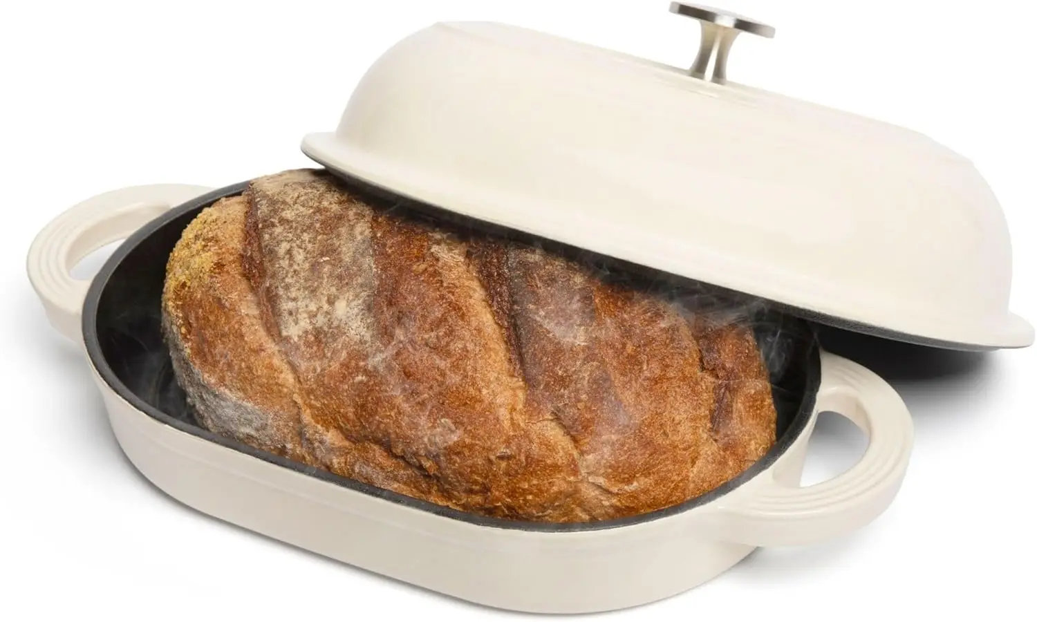 Чугунная овальная печь для хлеба, 10 x 6,5 дюйма — клеш для хлеба в деревенском голландском стиле с циркуляционной крышкой на пару для идеального удара
Чугунная овальная печь для хлеба, 10 x 6,5 дюйма — клеш для хлеба в деревенском голландском стиле с циркуляционной крышкой на пару для идеального удара