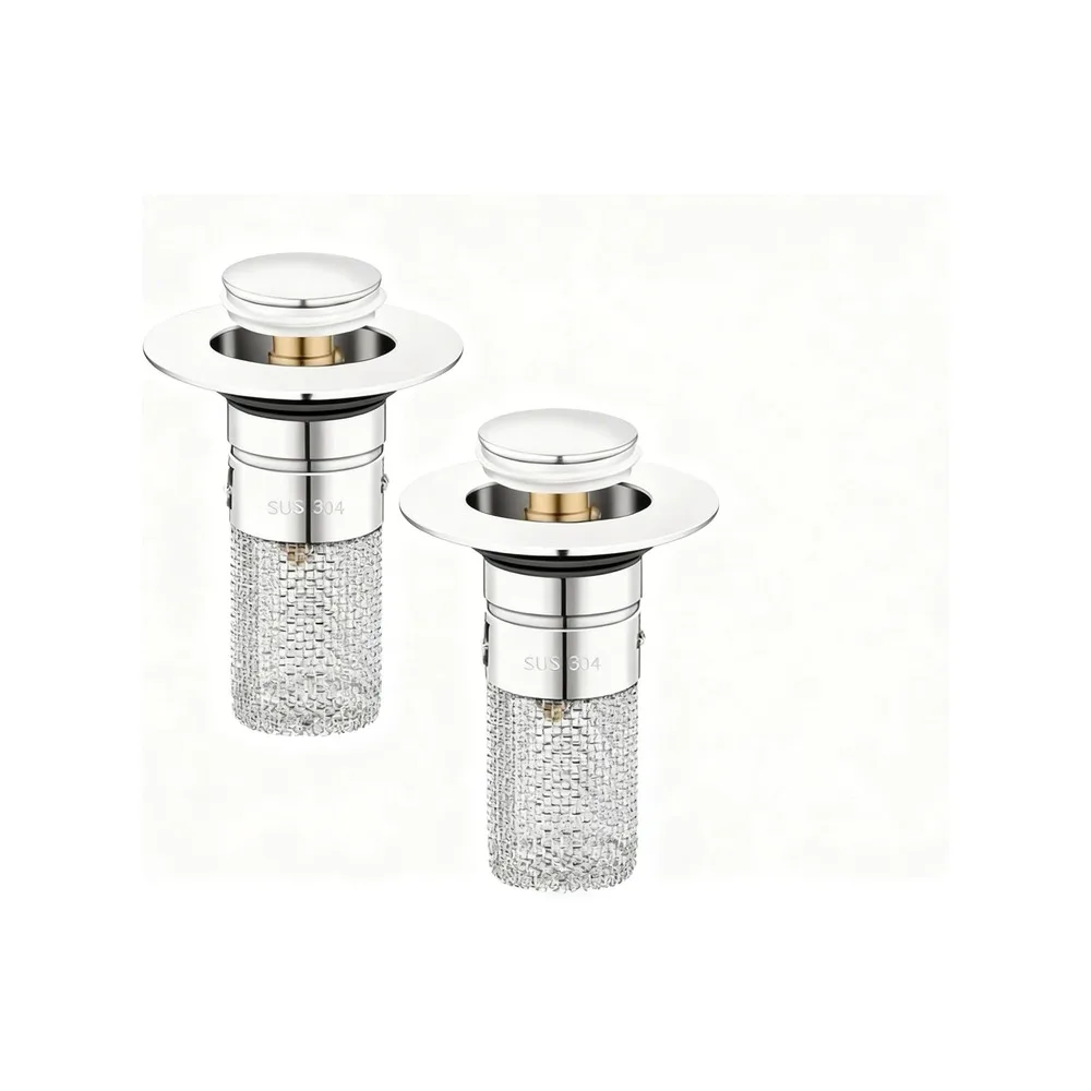 GOOGO Sink Drain Stopper, Bounce Pop-Up Filter with Stainless Steel & Copper Core, Anti-Clog for 2.8-3.3 cm Drains, 2 Pack
GOOGO Sink Drain Stopper, Bounce Pop-Up Filter with Stainless Steel & Copper Core, Anti-Clog for 2.8-3.3 cm Drains, 2 Pack