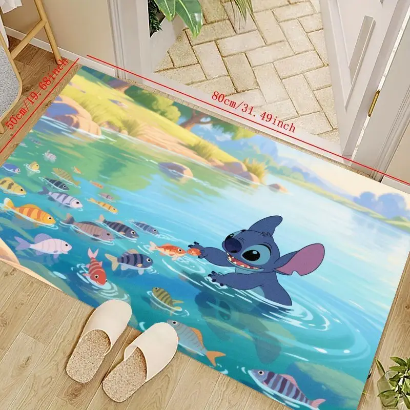 1 шт., милый стежок Disney Lilo & Stitch, играющий с рыбным персонажем из мультфильма, напольный коврик, нескользящая моющаяся зона с яркой океанской тематикой R
1 шт., милый стежок Disney Lilo & Stitch, играющий с рыбным персонажем из мультфильма, напольный коврик, нескользящая моющаяся зона с яркой океанской тематикой R