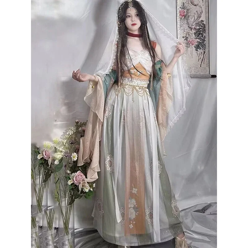 Ancient Chinese Hanfu Women Halloween Princess Loulan Dunhuang Feitian Cosplay Costume Dance Dress Party Outfit Hanf yy:89
Ancient Chinese Hanfu Women Halloween Princess Loulan Dunhuang Feitian Cosplay Costume Dance Dress Party Outfit Hanf yy:89