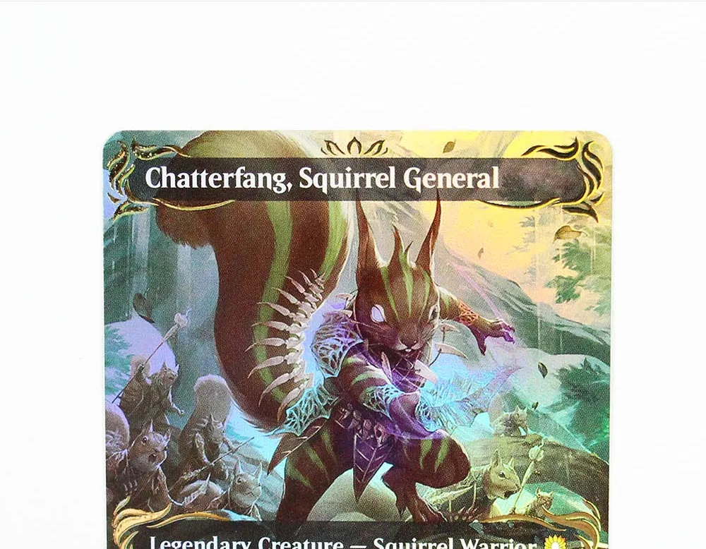 Chatterfang, Squirrel General Foil/Holo TCG Magical Proxy Top Quality Proxy Playing Cards Gathering Board Game Trading Cards
Chatterfang, Squirrel General Foil/Holo TCG Magical Proxy Top Quality Proxy Playing Cards Gathering Board Game Trading Cards
