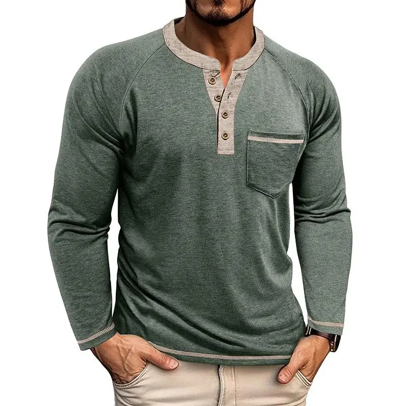Men's plus Size Long Swedi irt Four Button Color Sweat Absorbent Polyester Casual Long Sve T-irt for Men
Men's plus Size Long Swedi irt Four Button Color Sweat Absorbent Polyester Casual Long Sve T-irt for Men