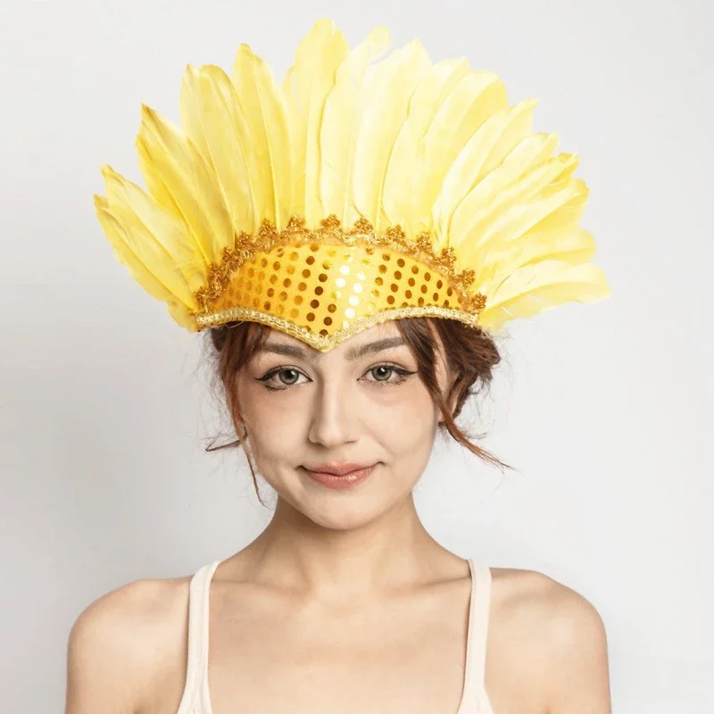 5pcs Women's Carnival Feather Headpieces Sequin Headdress for Wedding Masquerade Party Cosplay Feather Headbands
5pcs Women's Carnival Feather Headpieces Sequin Headdress for Wedding Masquerade Party Cosplay Feather Headbands