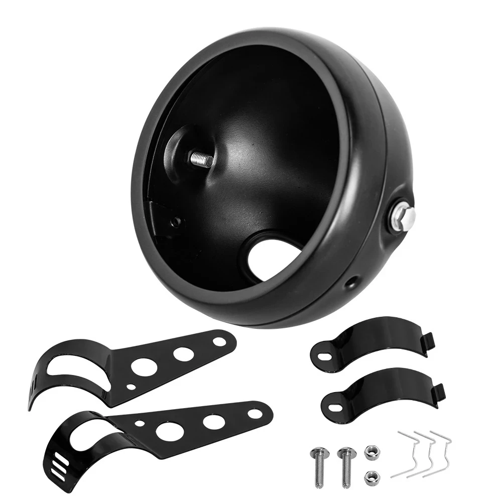 5.75 inch Black Round Motorcycle 5 3/4" LED Headlight Mounting Housing Bucket Shell for Harley Chopper Headlamp Lighthouse
5.75 inch Black Round Motorcycle 5 3/4" LED Headlight Mounting Housing Bucket Shell for Harley Chopper Headlamp Lighthouse