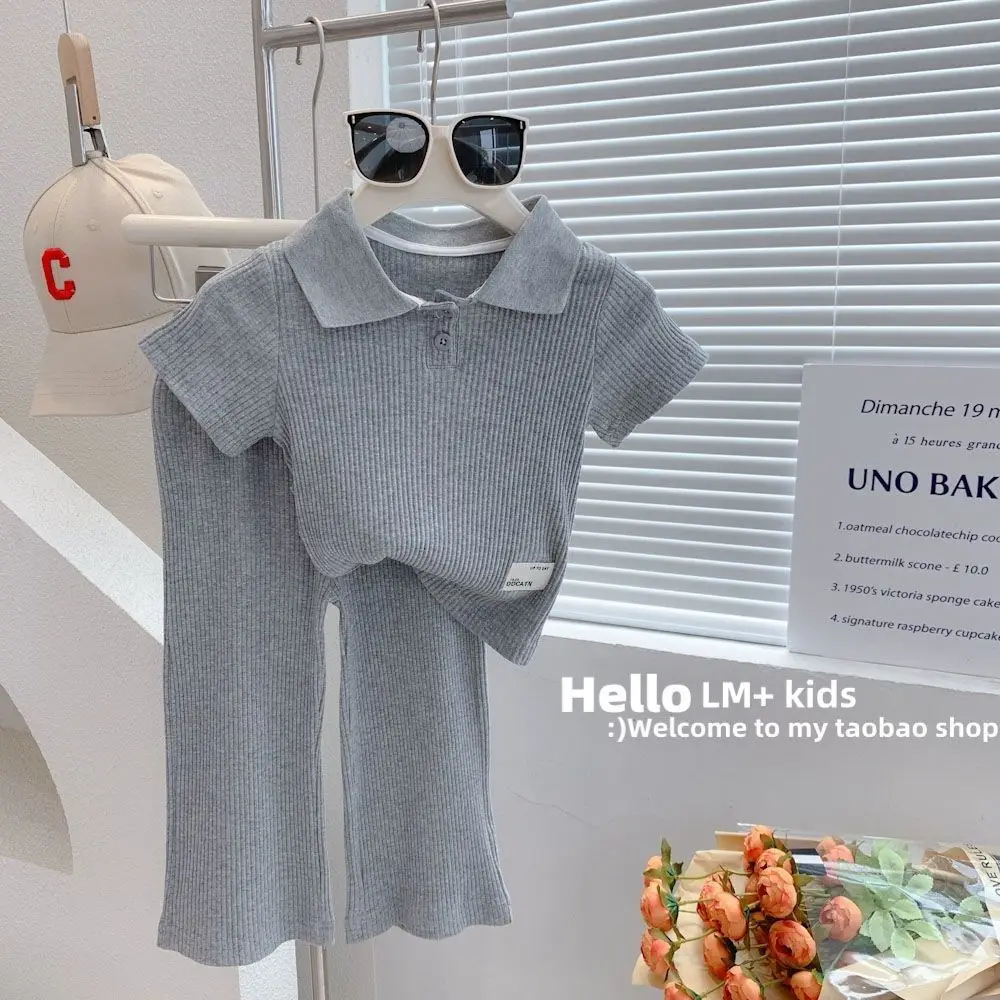 Teenage Girls Clothing Set Spring/Summer New Sportswear Set Children's Korean POLO Polo Collar Top Wide Leg Pants Casual Set
Teenage Girls Clothing Set Spring/Summer New Sportswear Set Children's Korean POLO Polo Collar Top Wide Leg Pants Casual Set