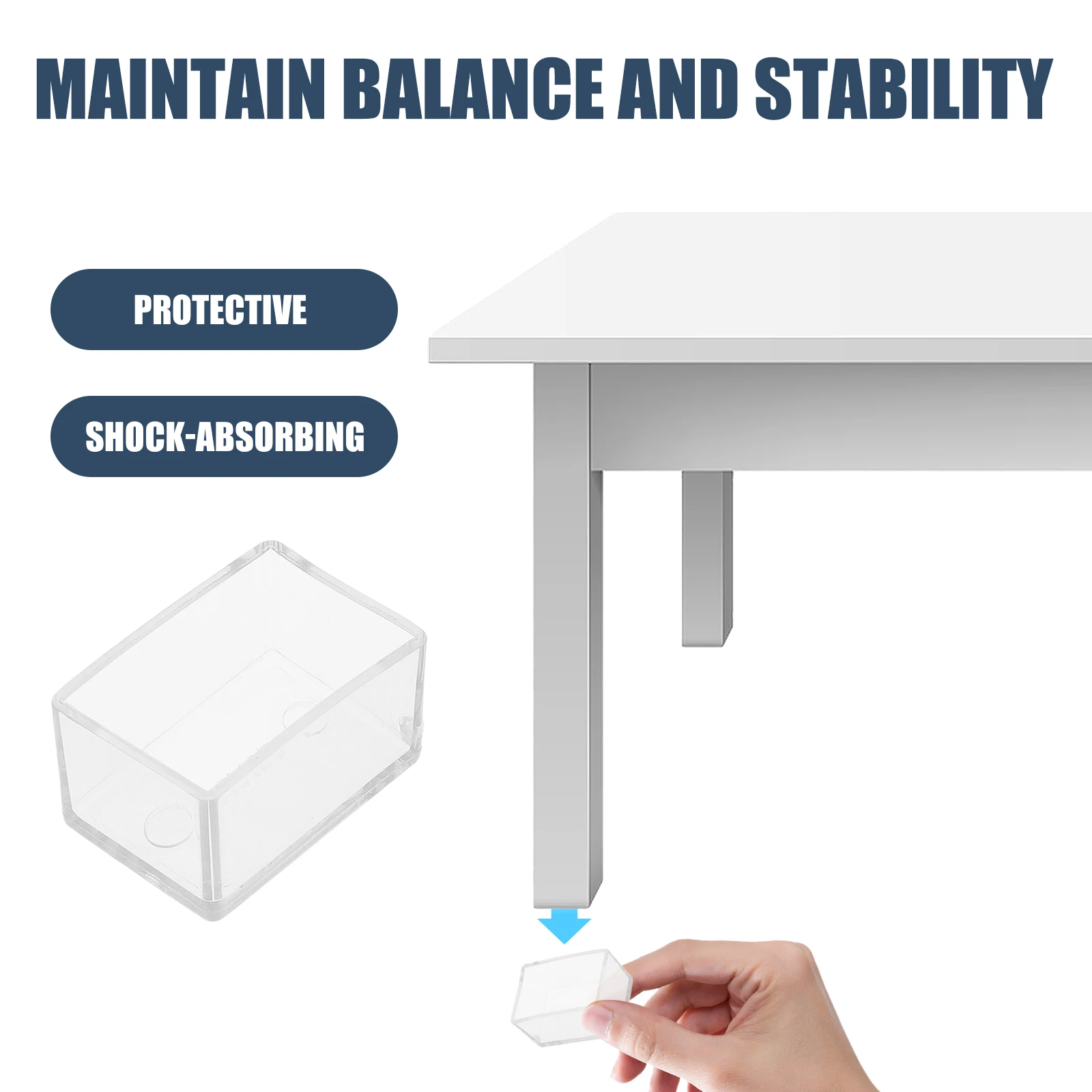 Clear Table Chair Foot Covers Reusable PVC Floor Protectors Furniture Chairs Leg Caps Scratch Transparent Plastic Rectangle
Clear Table Chair Foot Covers Reusable PVC Floor Protectors Furniture Chairs Leg Caps Scratch Transparent Plastic Rectangle