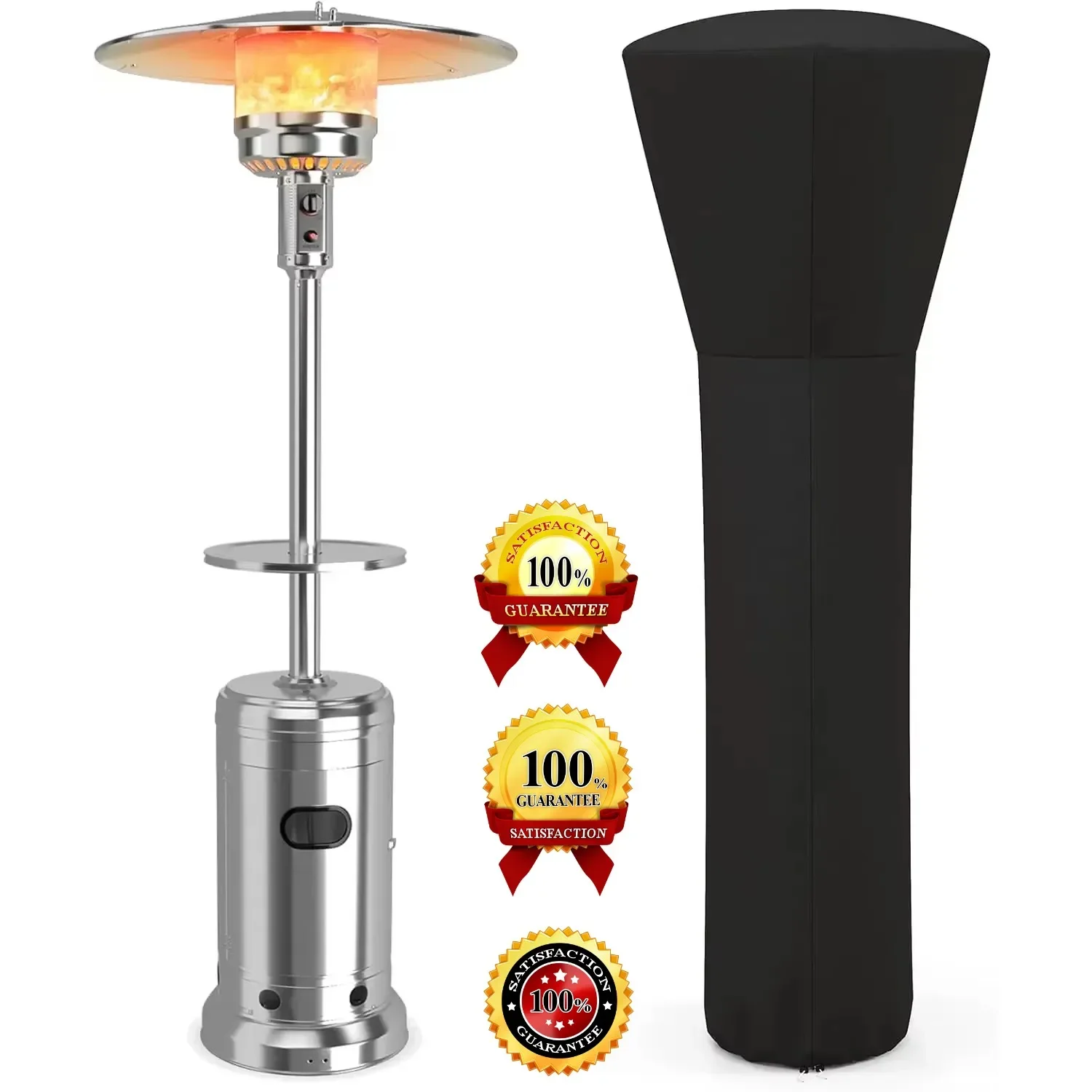 2025 NEW 48000 BTU Patio Heater W/ Cover, Porch Propane Heater with Wheels, Shelf Tabletop, Auto Shut Off & Tip-Over Protection
2025 NEW 48000 BTU Patio Heater W/ Cover, Porch Propane Heater with Wheels, Shelf Tabletop, Auto Shut Off & Tip-Over Protection