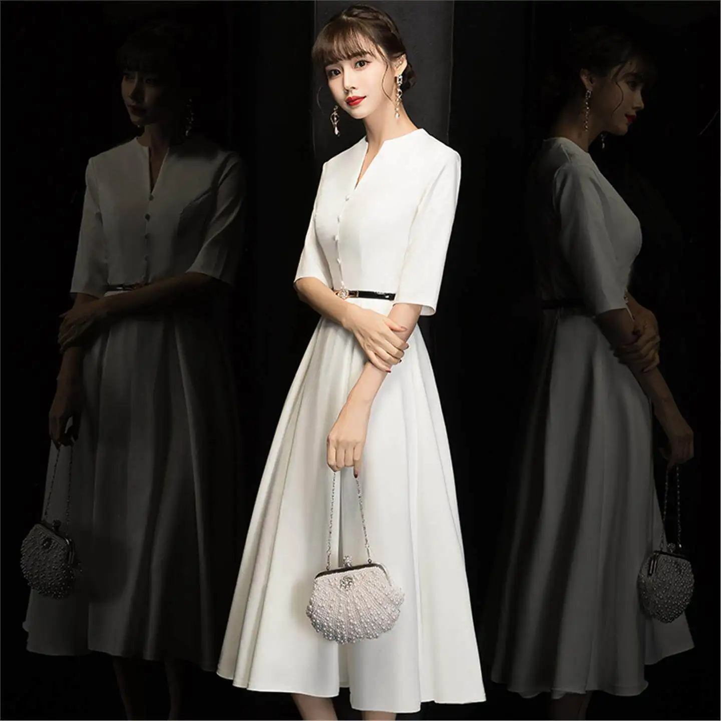 Elegant White Dress for Women Luxury Small Audience Ball Gown Standard Fit European Style mid Waist Other Fabric
Elegant White Dress for Women Luxury Small Audience Ball Gown Standard Fit European Style mid Waist Other Fabric