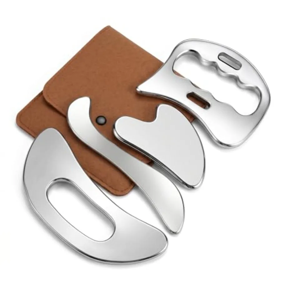 4-in-1 Stainless Steel Gua Sha Tool Set, IASTM Muscle Scraper and Fascia Release Tool for Deep Tissue Massage, Physical Therapy
4-in-1 Stainless Steel Gua Sha Tool Set, IASTM Muscle Scraper and Fascia Release Tool for Deep Tissue Massage, Physical Therapy