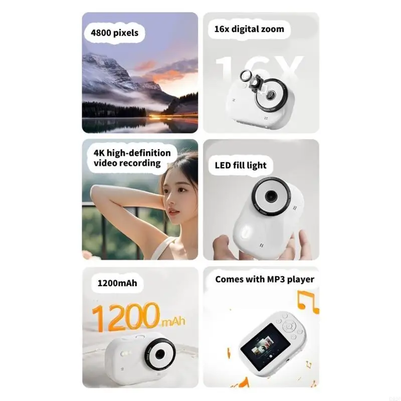 Portable Camera Kids Digital Camera with Large 2.4inch Display Screen and 16X Optical Zooming Build-in Various Filters K92C
Portable Camera Kids Digital Camera with Large 2.4inch Display Screen and 16X Optical Zooming Build-in Various Filters K92C
