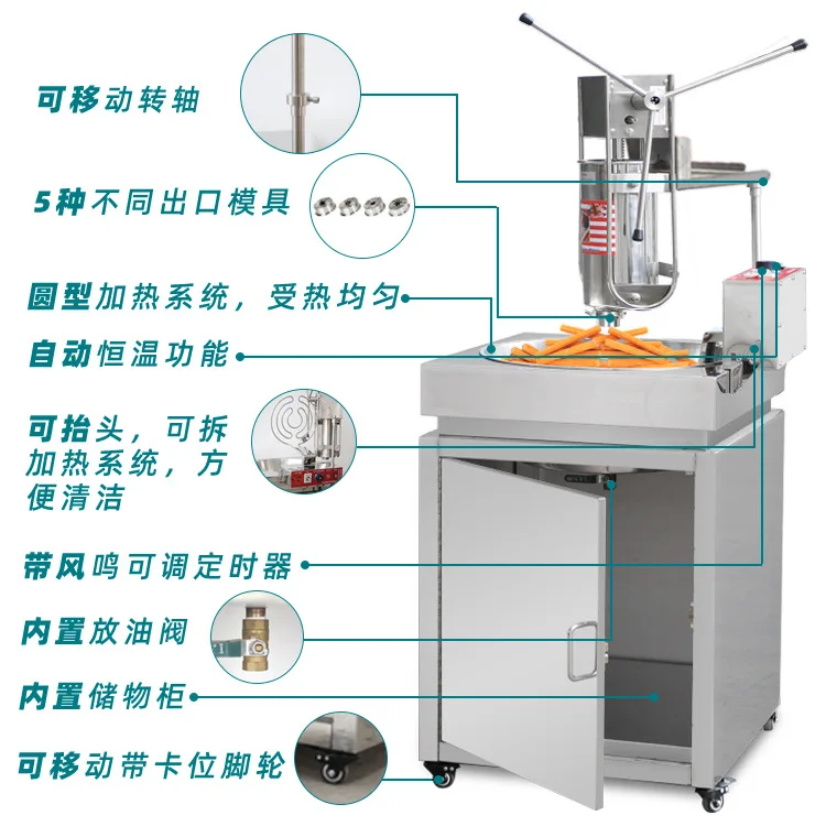 Fruit Machine Commercial Vertical Hollow Fritters Fryer for Food Festival Snack
Fruit Machine Commercial Vertical Hollow Fritters Fryer for Food Festival Snack
