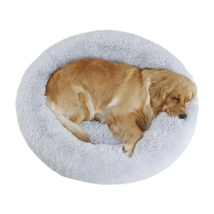 39'' inch Calming Dog Bed, Plush Anti-Anxiety Donut Dog Bed for Small Medium Large Dogs, Warming Cozy Soft Cute Round Washable,
39'' inch Calming Dog Bed, Plush Anti-Anxiety Donut Dog Bed for Small Medium Large Dogs, Warming Cozy Soft Cute Round Washable,