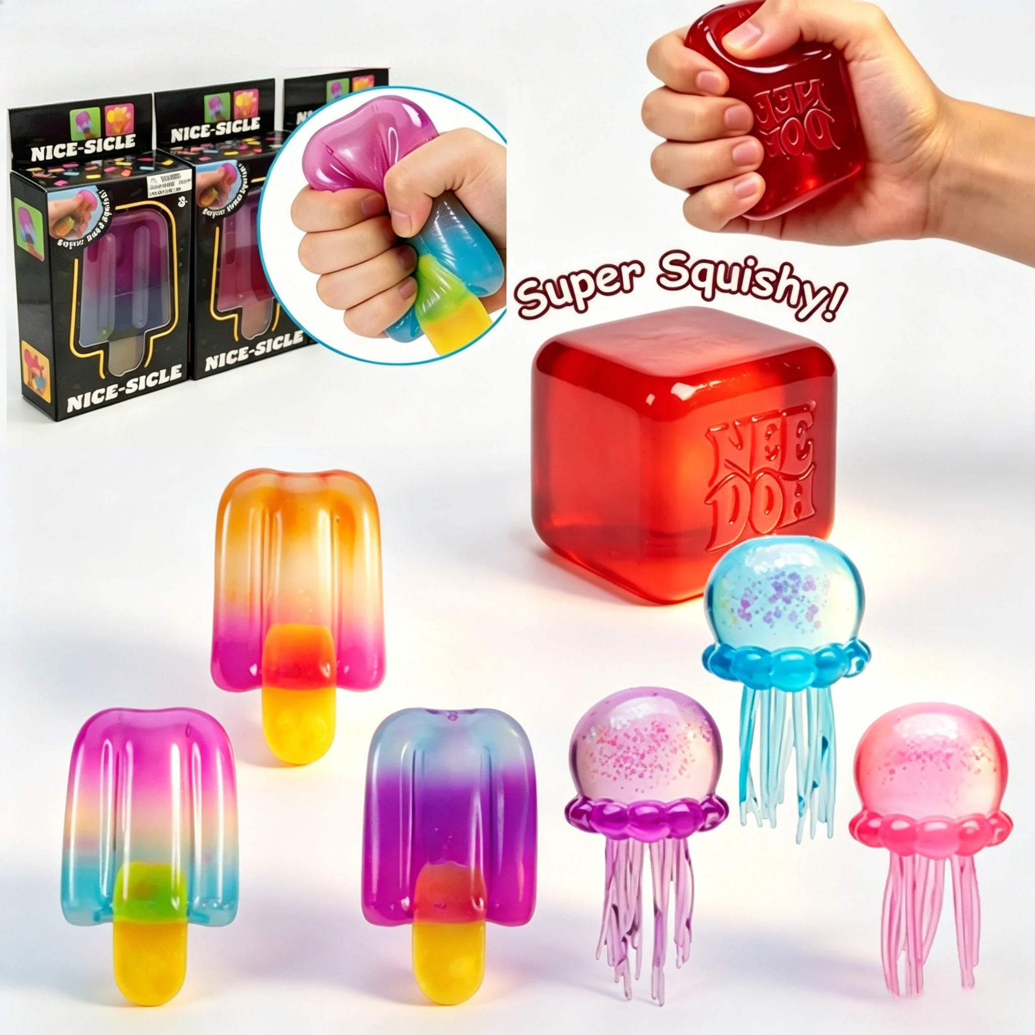 *@Schylling Nee-Doh Gumdrop Soft Sensory Fidget Toy Collectible Stress Balls Assorted Colors 1 Pack Squeeze Toy Blind Box
*@Schylling Nee-Doh Gumdrop Soft Sensory Fidget Toy Collectible Stress Balls Assorted Colors 1 Pack Squeeze Toy Blind Box