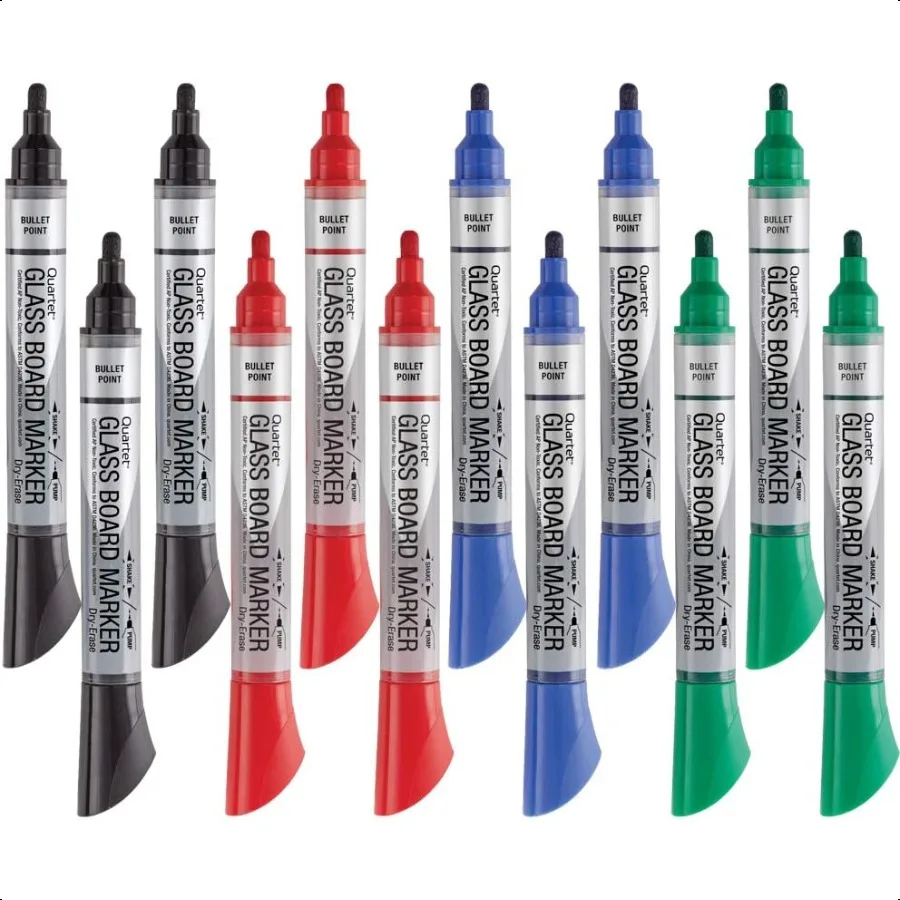 Glass Board Dry Erase Markers Premium Whiteboard Markers Bullet Tip Assorted Colors 12 Pack 79554
Glass Board Dry Erase Markers Premium Whiteboard Markers Bullet Tip Assorted Colors 12 Pack 79554