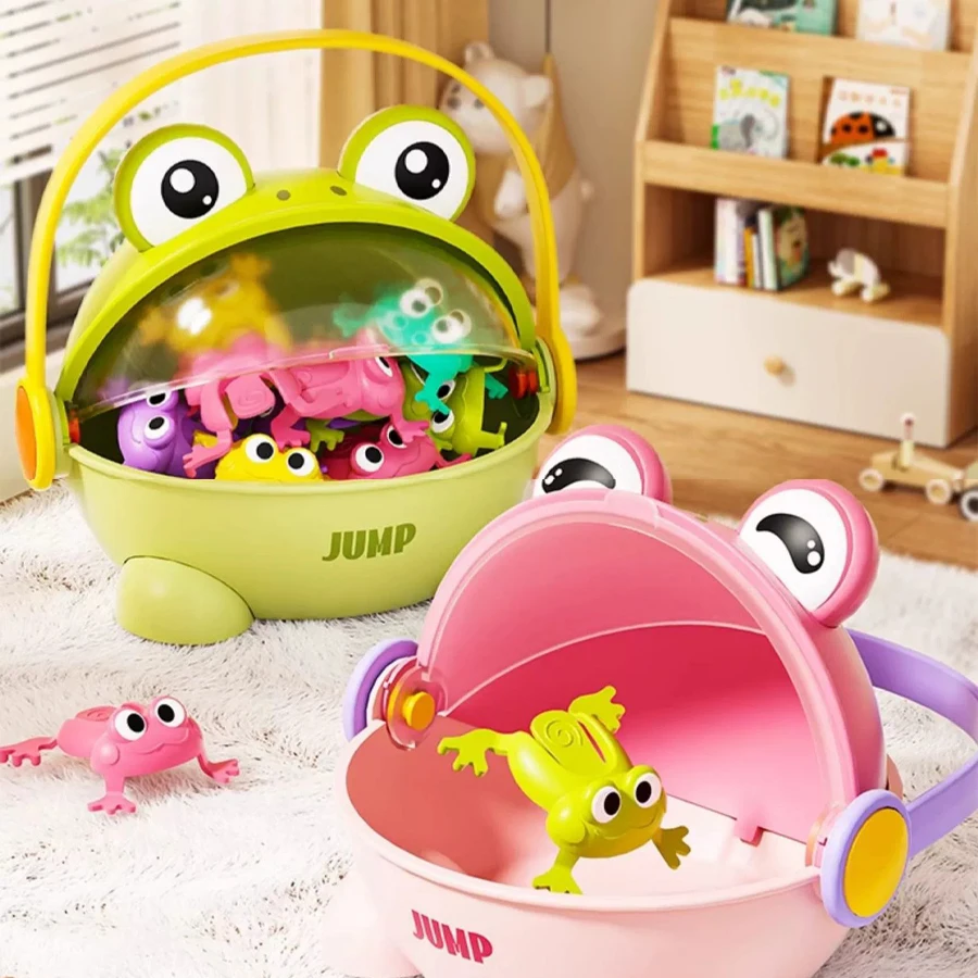 Baby Frog Jumping Game with Storage Basket Parent-child Interactive Press Bounce Frog Toy Educational Hand-eye Coordination Toys
Baby Frog Jumping Game with Storage Basket Parent-child Interactive Press Bounce Frog Toy Educational Hand-eye Coordination Toys