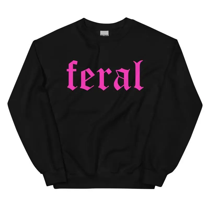 Oversized Feral Print Sweatshirt Gothic Y2K Aesthetic Trendy Grunge Pullover Tops for Women Streetwear Unisex
Oversized Feral Print Sweatshirt Gothic Y2K Aesthetic Trendy Grunge Pullover Tops for Women Streetwear Unisex