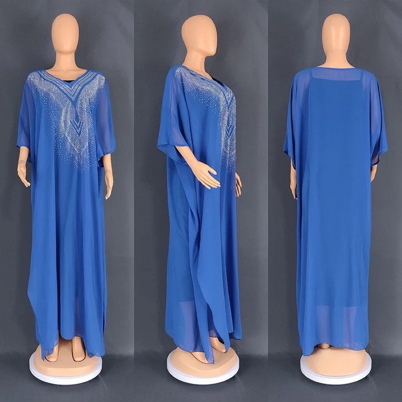 Summer 2023 Elegant African Party Wedding Dresses for Women African 3/4 Sleeve V-neck Polyester Plus Size Long Dress Maxi Dress
Summer 2023 Elegant African Party Wedding Dresses for Women African 3/4 Sleeve V-neck Polyester Plus Size Long Dress Maxi Dress