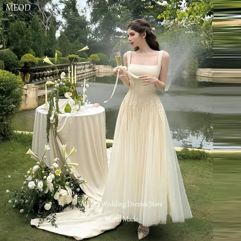 MEOD Modern Wedding Dresses Bride Square Collar A Line Sleeveless Vestidos Spaghetti Strap Appliques Robe De Mariée Customized
MEOD Modern Wedding Dresses Bride Square Collar A Line Sleeveless Vestidos Spaghetti Strap Appliques Robe De Mariée Customized