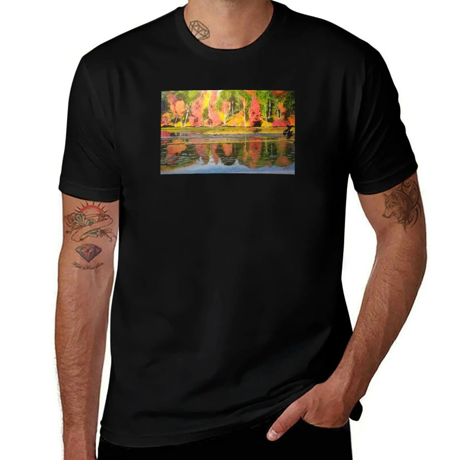 Prints of an Acrylic Painting, Chillin' at McCormick's Pond, by Richard JV Flaim T-Shirt
Prints of an Acrylic Painting, Chillin' at McCormick's Pond, by Richard JV Flaim T-Shirt