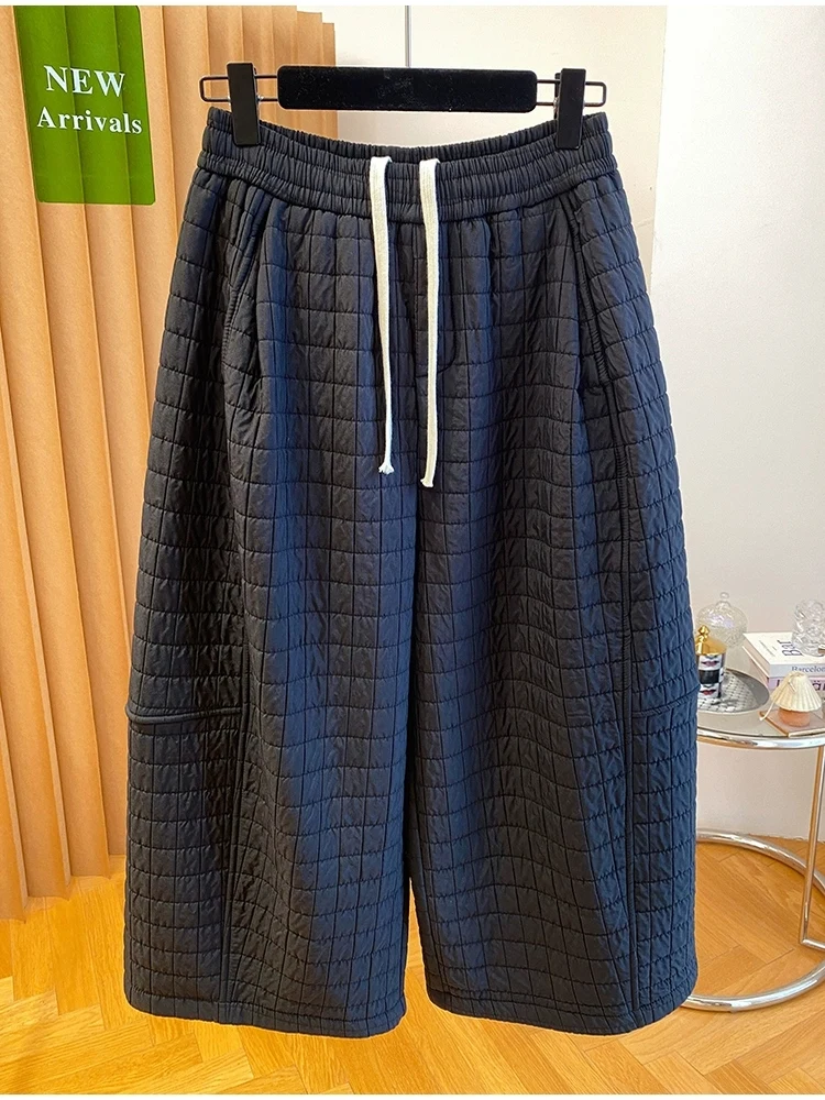 Loose Wide Leg Pants Women's plus Size Cotton Plaid Casual Trousers Korean Sle Comfortable Lazy Sle Winter Faion
Loose Wide Leg Pants Women's plus Size Cotton Plaid Casual Trousers Korean Sle Comfortable Lazy Sle Winter Faion