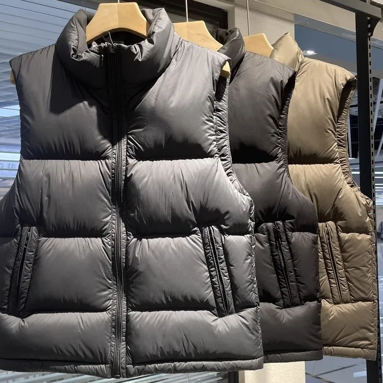 Trendy Thiened White Du down Men's Jaet Vest Autumn Winter New Zipper ket High Quali Goods Stand Collar Vest
Trendy Thiened White Du down Men's Jaet Vest Autumn Winter New Zipper ket High Quali Goods Stand Collar Vest