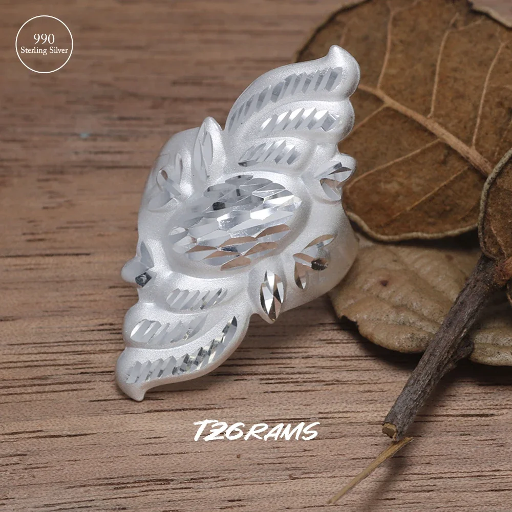 990 Pure Silver Large Flower Ring for Women Ethnic Style Exaggerated Statement Finger Ring Brilliant-cut Vintage Jewelry
990 Pure Silver Large Flower Ring for Women Ethnic Style Exaggerated Statement Finger Ring Brilliant-cut Vintage Jewelry