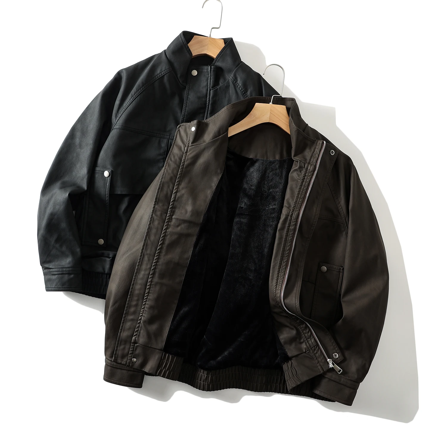 Мужская кожаная куртка Trade King с воротником-стойкой на подкладке Fce, теплая молодежная длинная застежка-молния из искусственной кожи...
Мужская кожаная куртка Trade King с воротником-стойкой на подкладке Fce, теплая молодежная длинная застежка-молния из искусственной кожи...