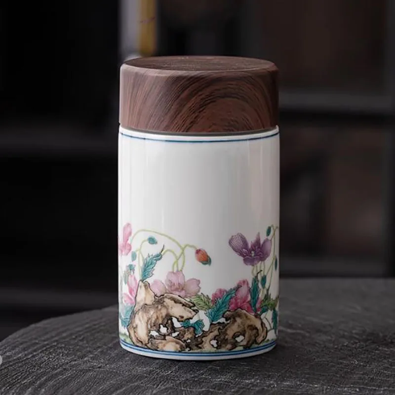 European-style Ceramic Tea Caddy Moisture-proof Portable Jewelry Cotton Swab Box Home Candy Nut Coffee Bean Powder Storage Jar
European-style Ceramic Tea Caddy Moisture-proof Portable Jewelry Cotton Swab Box Home Candy Nut Coffee Bean Powder Storage Jar