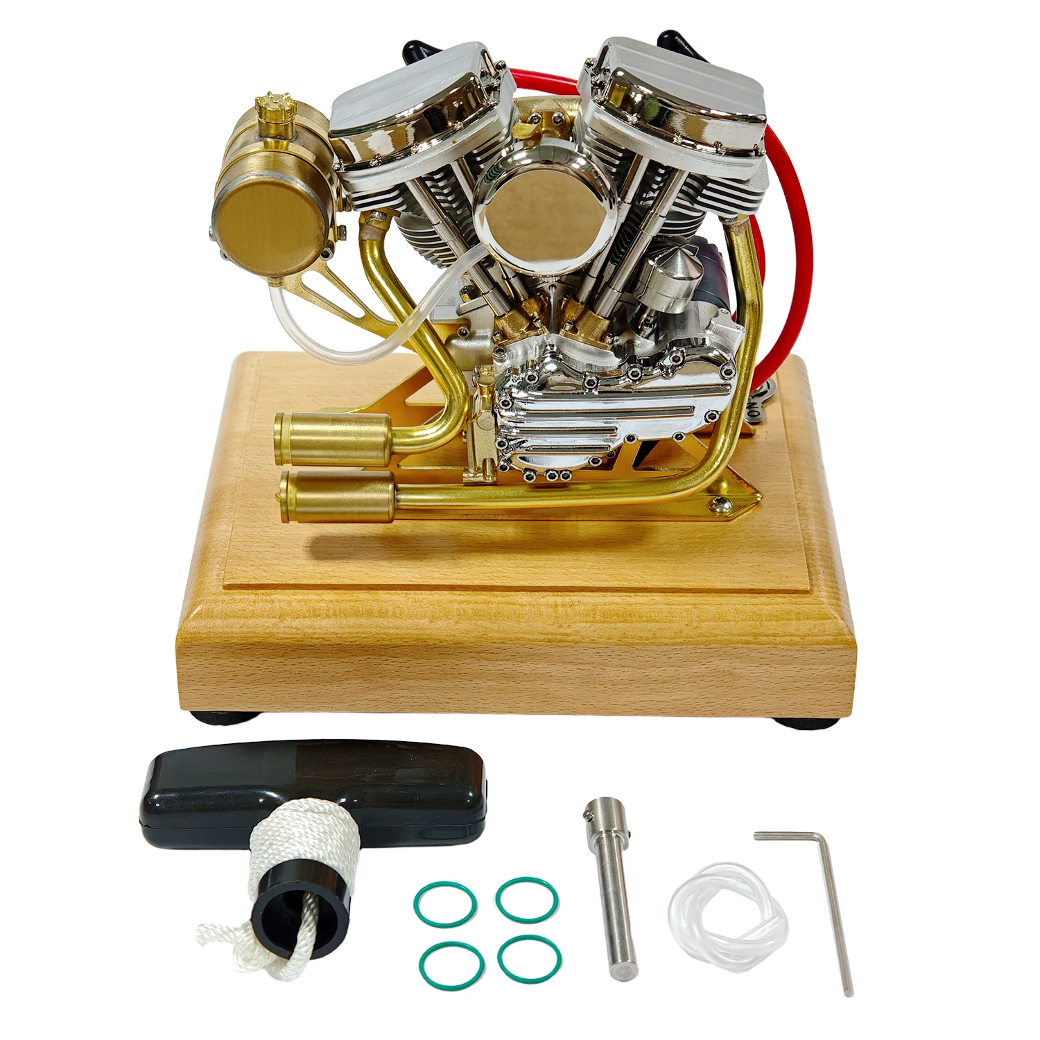 R30 Harley Motorcycle Simulation Twin Cylinder Engine Model Startable Ornament Toy Metal Micro Engine Model Finished Product
R30 Harley Motorcycle Simulation Twin Cylinder Engine Model Startable Ornament Toy Metal Micro Engine Model Finished Product