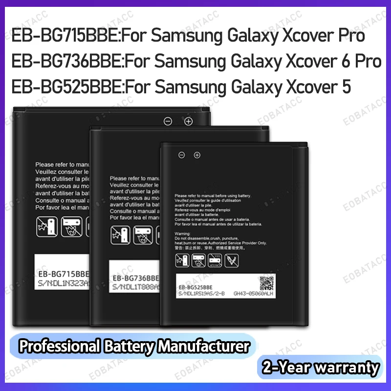 2026 Brand New EB-BG715BBE EB-BG736BBE EB-BG525BBE Battery For Samsung Galaxy XCover 5/XCover Pro/XCover6 Pro + Free Tools
2026 Brand New EB-BG715BBE EB-BG736BBE EB-BG525BBE Battery For Samsung Galaxy XCover 5/XCover Pro/XCover6 Pro + Free Tools