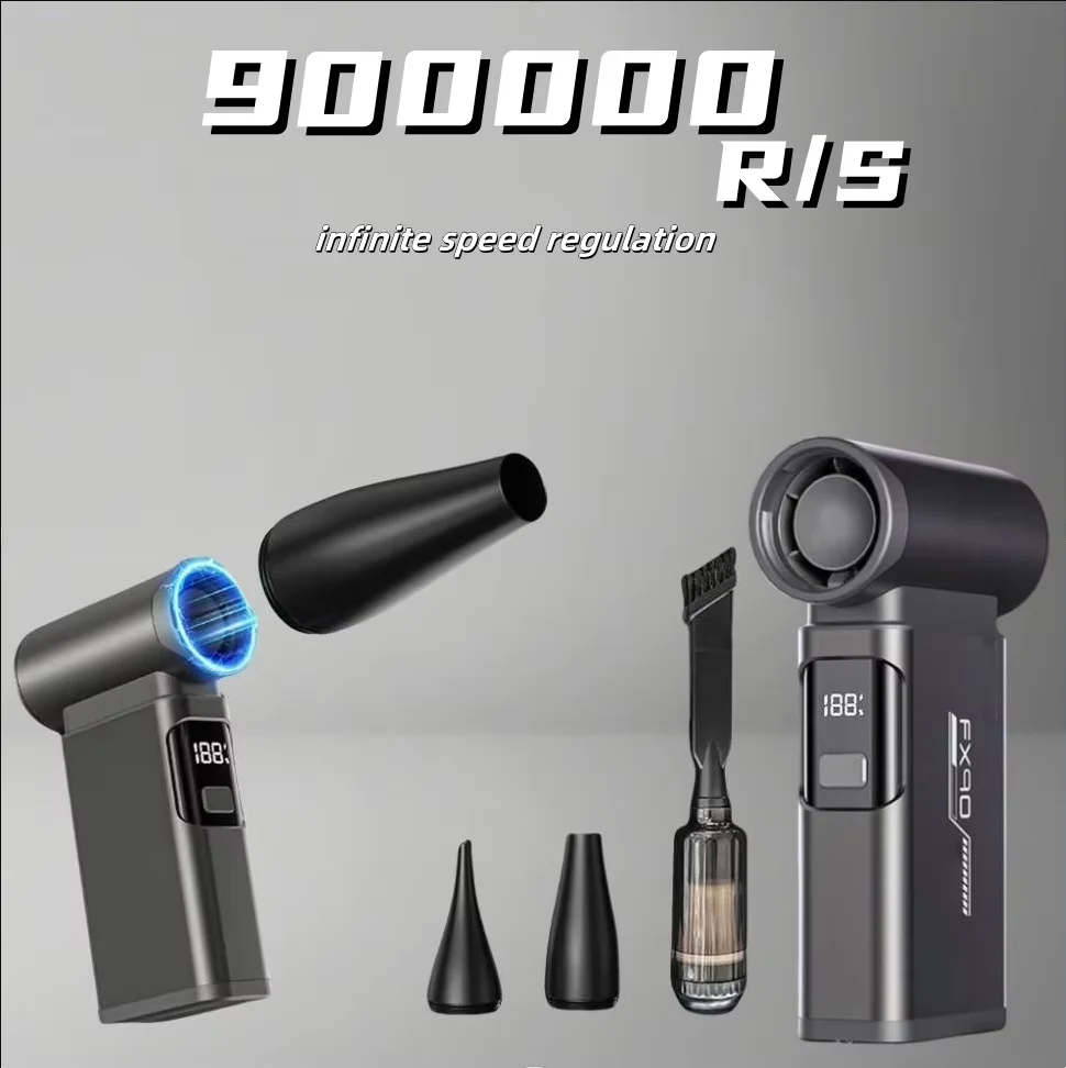 Violent Fan 900000 RPM Powerful Air Blower Vacuum Dust Cleaner Type-C Charging Strong Winds 55m/s Brushless Turbo Jet Blower
Violent Fan 900000 RPM Powerful Air Blower Vacuum Dust Cleaner Type-C Charging Strong Winds 55m/s Brushless Turbo Jet Blower