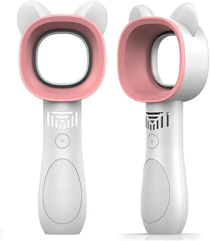 Portable Handheld Cooling Bladeless Fan USB Mini Fan Desktop Bladeless Fan Rechargeable Quiet 3 Gear (Cute White)
Portable Handheld Cooling Bladeless Fan USB Mini Fan Desktop Bladeless Fan Rechargeable Quiet 3 Gear (Cute White)